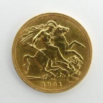 George V 1931 gold full sovereign.