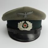World War II German peak visor cap.