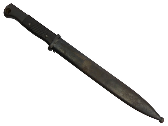 K98 bayonet with matching scabbard, both numbered 6058, 40.5cm. - Image 2 of 5