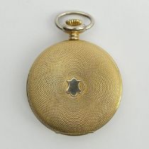 Shield 17 jewel gold plated full hunter pocket watch, 47 x 62mm. Condition Report: In working Order.