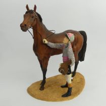The Hamilton collection, Horse and Jockey figure, 'In the winners enclosure',C.1996, 25cm.