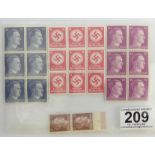 Twenty three World War II German stamps.