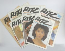 Seven David Litchfield Ritz newspaper magazines from 1982 - 1985.