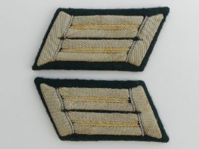 World War II German Wehrmacht officers collar tabs, Infantry branch.