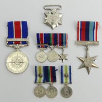 Falklands medal group and miniatures, un-named.