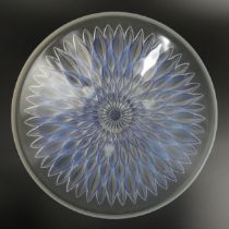 Etling Art Deco opalescent glass bowl, 30cm x 7cm.