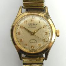 Geneva 25 jewel automatic gold plated watch, 35mm inc. button. Condition Report: In working order.