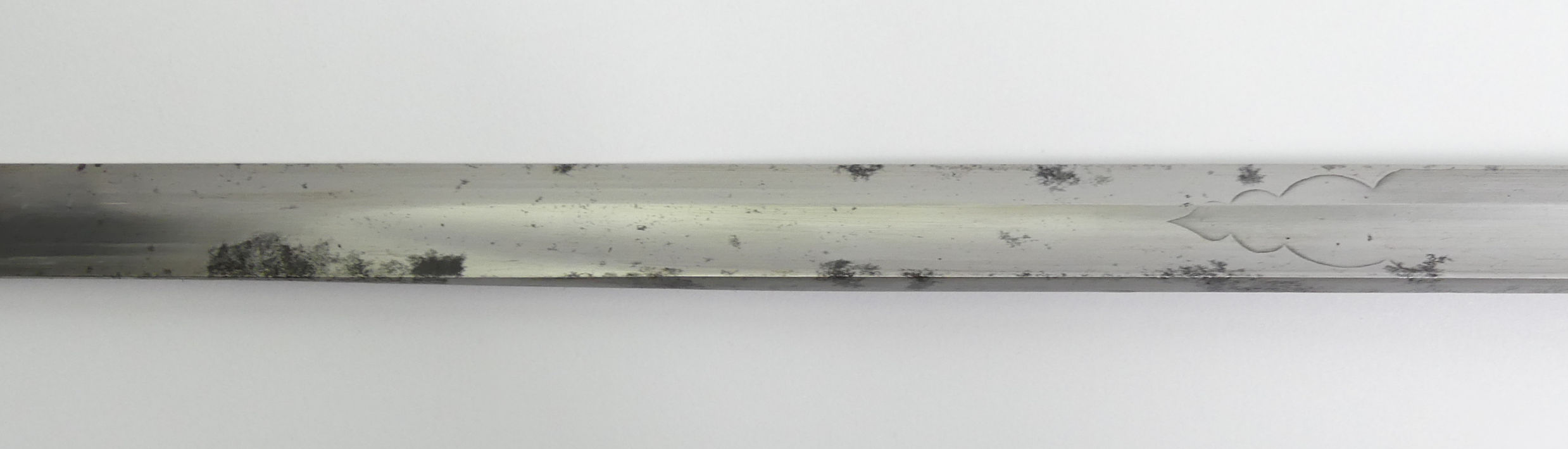 Royal Naval officers sword, the fullered blade marked London Made. Blade with crown over fouled - Image 17 of 19