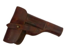 World War I leather holster, probably for a PPK pistol.
