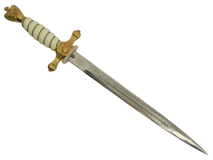 Kriegsmarine officer dagger, the blade signed E & F Horster, Solingen 41cm. - Image 3 of 6