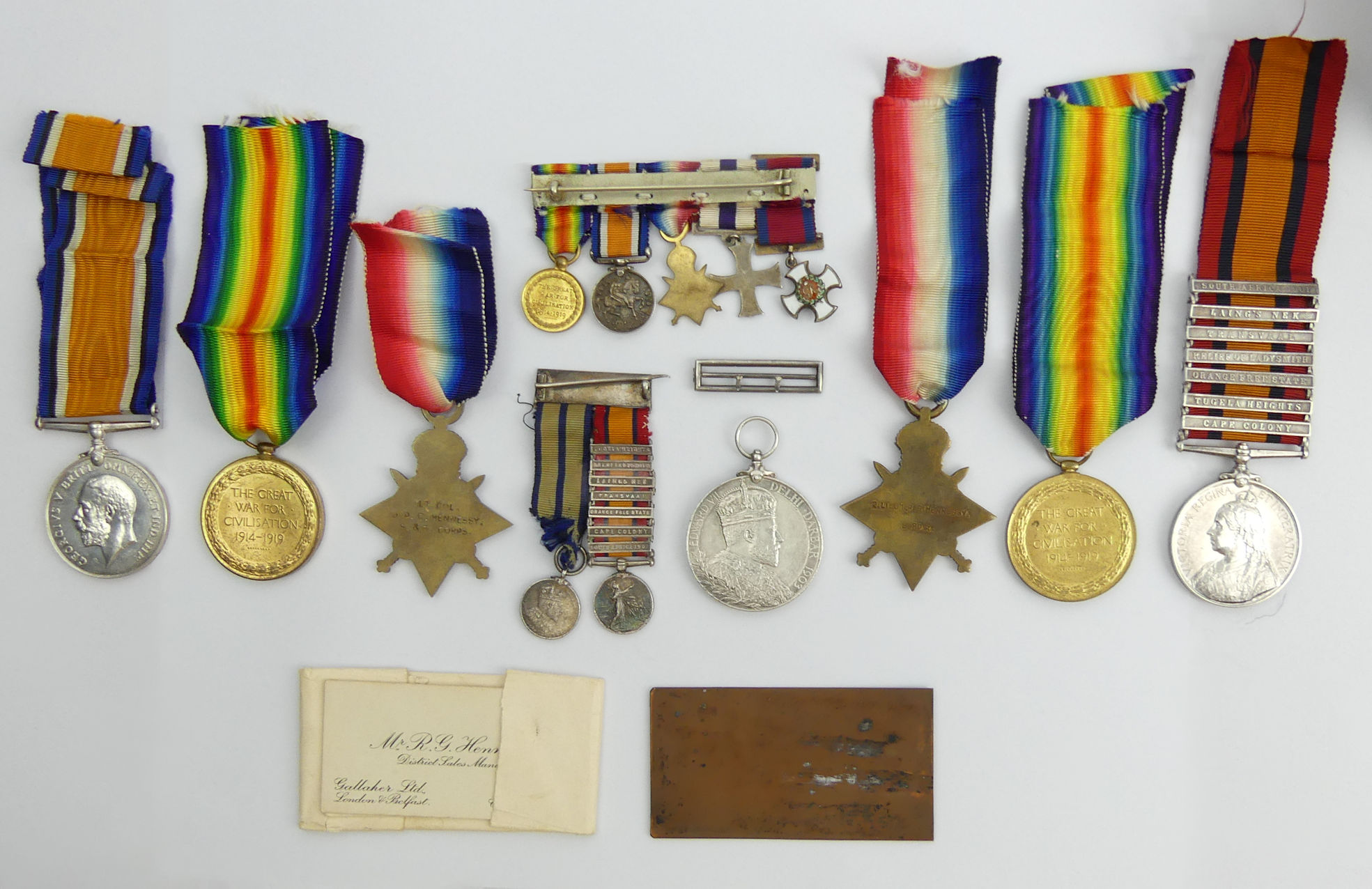 A family of medals starting with The South Africa Campaign to Major J. P. C. Hennessy I. S. C. - Image 2 of 5