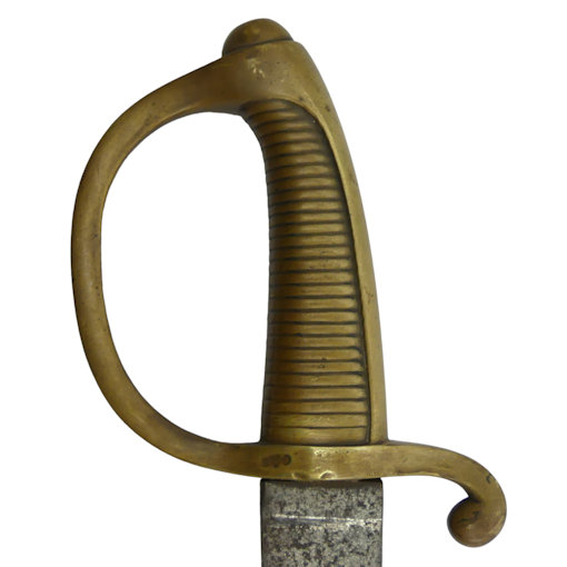 Naval sabre with brass handle impressed C?S 73cm overall length. - Image 3 of 3