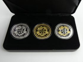 Elizabeth II 70th Anniversary of the Queens Coronation three coin set.