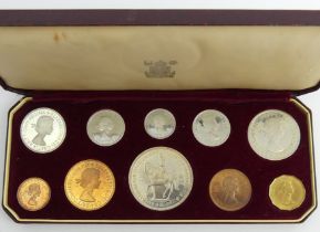 1953 Queen Elizabeth II Coronation ten coin set from the Royal Mint.