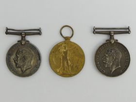 World War I medals to 47363 Pte W G SPIBY, Manch Reg and 3654 Pte J B SPIBY Manch Reg.
