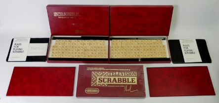 Three boxed Scrabble presentation editions to celebrate Spears Games centenary 1878-98.