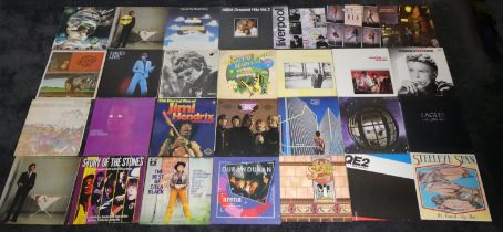 A case of vinyl albums to include David Bowie, The Rolling Stones and Eric Clapton.