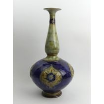 Royal Doulton Art Noveau pottery bottle vase, 40cm.
