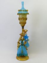 A 1960's Murano figural art glass lamp and shade. 73 cm. Collection only.