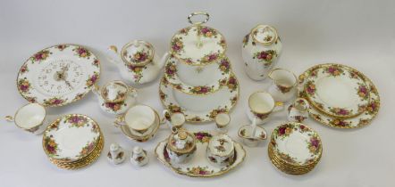 A selection of Old Country Roses Royal Albert table ware.