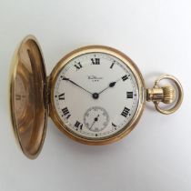 Waltham gold plated seven jewel movement full hunter pocket watch, circa 1927. 50 x 71 mm. Condition