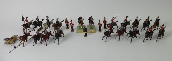 A boxed Britains die cast soldier set 12th Royal Lancers together with a quantity of Britains