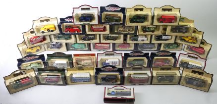 A collection of 40 Days Gone By boxed die cast vehicles.