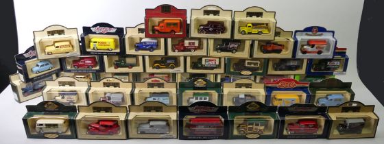 A collection of 40 Days Gone By boxed die cast vehicles.