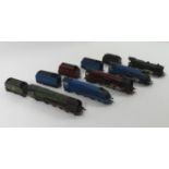 Five Hornby 00 gauge locomotives and tenders including Duchess of Montrose, Sir Nigel Gresley and