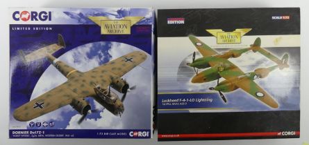 Two boxed Corgi diecast Aviation Archive war planes, AA38805 Dornier DO172 1 "Horst Wessel" and