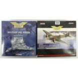 Two boxed Corgi diecast Aviation Archive 48303 Avro Vulcan B2 XH558 scale 1:44 and AA38401 Bristol