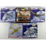 Five boxed Corgi diecast Aviation Archive war planes, AA38706 Supermarine Spitfire PRW XIX,