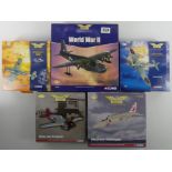 Five boxed Corgi diecast Aviation Archives war planes, 49202 Messerschmidt109E, AA31902