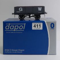 0 gauge Dapol 7F-051-002 5 plank open wagon GWR scale model, boxed.