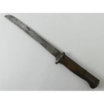 A WWI era trench knife with a 21 cm blade.