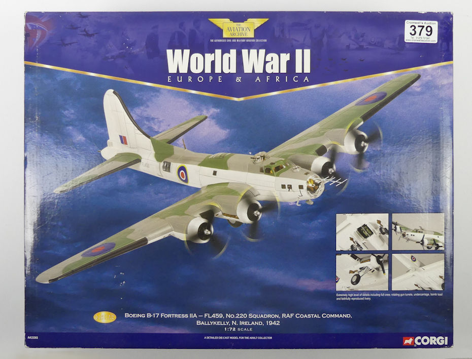 Boxed Corgi AA3303 Boeing B-17 Fortress 11A- FL459 1:72 scale from Europe and Africa WWII series.