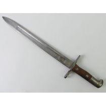 A Waffenfabrik Neuhausen WWII Swiss bayonet serial no. 252386, blade 29 cm.