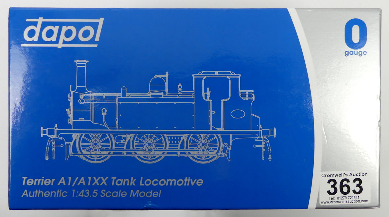 A boxed Dapol 0 gauge Terrier A1/A1XX Tank locomotive 1:43.5 scale model, 32636 BR lined block, mint - Image 3 of 3