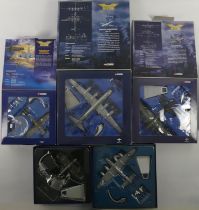 Five boxed Corgi diecast Aviation Archive war planes AA319348 Supermarine Spitfire MK V6, 49204