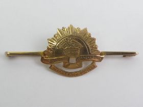 9ct gold sweetheart brooch Australian Commonwealth Military Forces