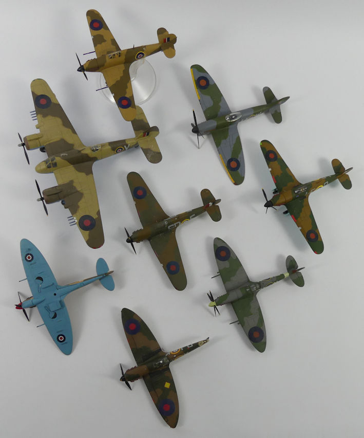 Eight unboxed diecast warplanes. - Image 2 of 2