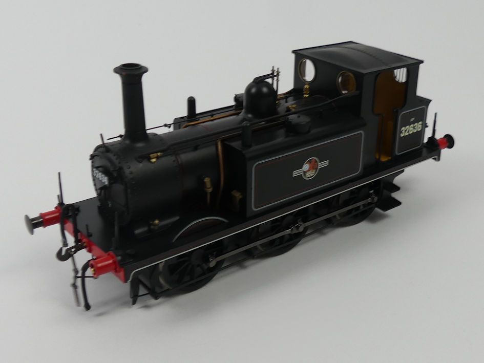 A boxed Dapol 0 gauge Terrier A1/A1XX Tank locomotive 1:43.5 scale model, 32636 BR lined block, mint