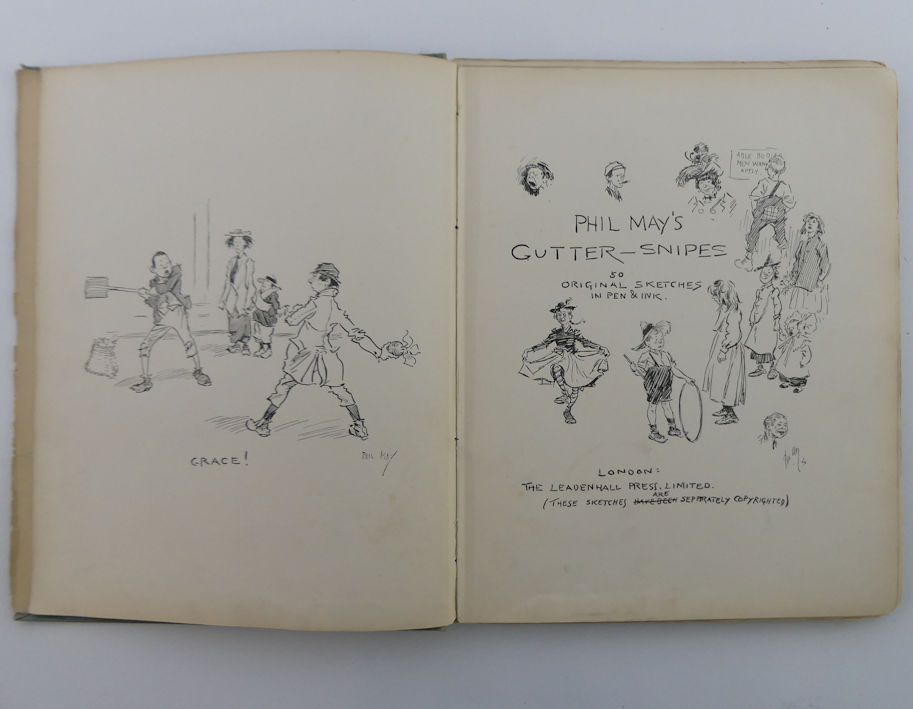 Phil May's Gutter Snipes, 50 original sketches published by The Leadenhall Press 1896. - Image 4 of 6