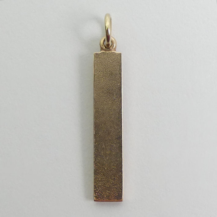 9ct gold ingot pendant, Birm 1981, 4.5mm x 29.5mm. - Image 2 of 2
