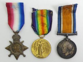 World War I medal pair to 795580 F.W Singleton R.A together with a WWI 1914/15 star to J.W Lisher.