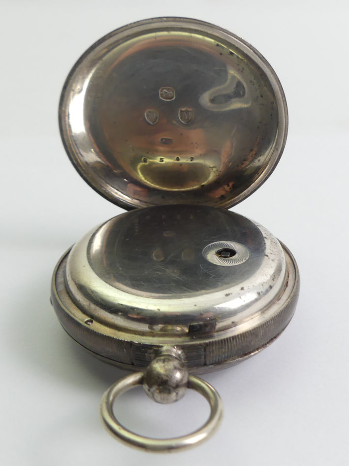 Victorian silver Fusee movement pocket watch, London 1887, W. Watson, 53mm x 75mm. Condition Report: - Image 3 of 3