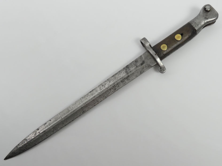 WWI British 1888 MK1 type 2 bayonet by Sanderson of Sheffield, blade 30cm.