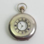 Thomas Russell & Sons silver half hunter pocket watch, C.1919, 50mm x 70mm. Condition Report: In