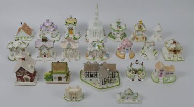 A collection of twenty-one Coalport cottages including Dove Cote, Gatehouse, Grey Rabbits House.