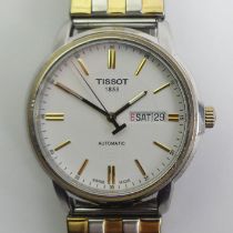 Tissot bi-metal month day date automatic, visible movement, T065430A watch, 41.4mm inc. button.